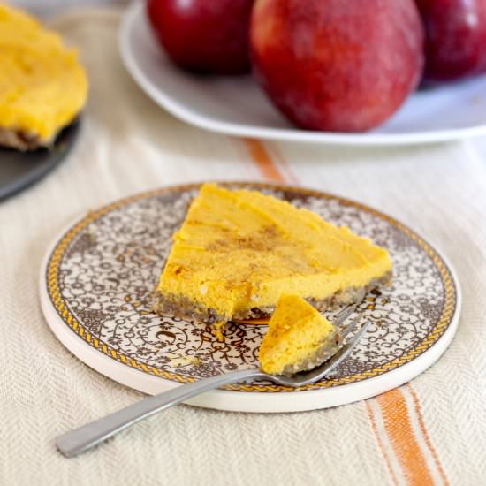 Creamy Pumpkin Cheesecake - Recipe photo by Healthyummies