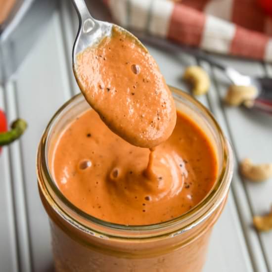 Creamy Roasted Red Pepper Soup - Recipe photo by straightfromthejar