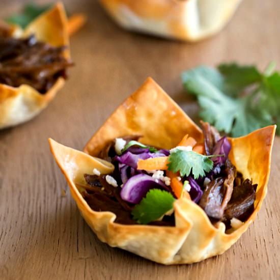 Slow Cooker Korean BBQ Taco Cups - Recipe photo by ihearteating