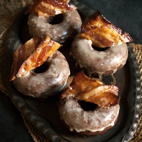 Maple Bourbon Bacon Chocolate Donut - Recipe photo by URBANBAKES