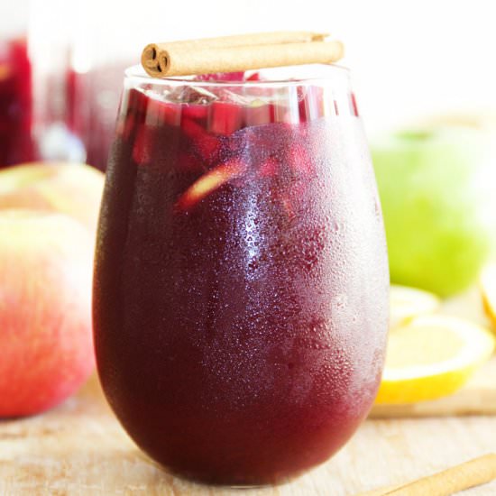 Autumn Apple Sangria - Recipe photo by Horses &amp; Heels