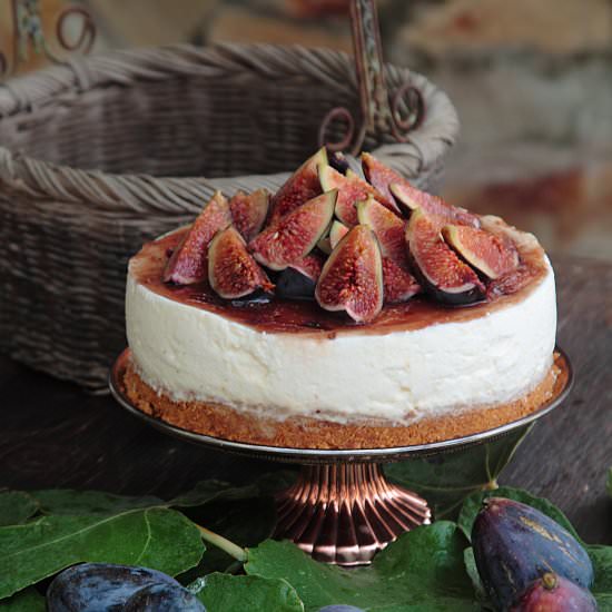 Honey and fig cheesecake - Recipe photo by nosolodulces