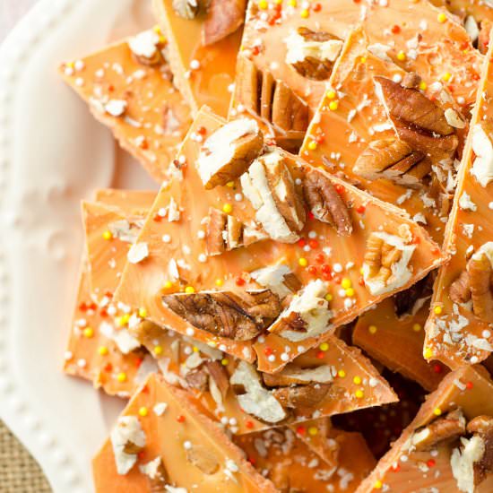 Pumpkin Butterscotch Bark - Recipe photo by freshaprilflours