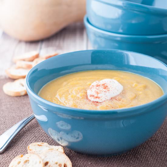 Roasted Butternut Squash Soup - Recipe photo by photosandfood