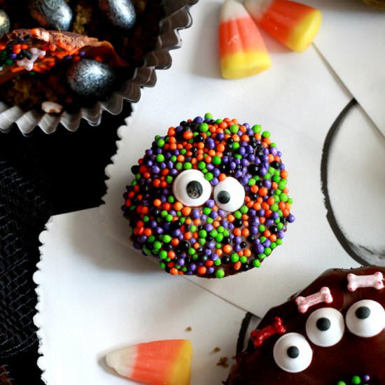 Healthy Halloween Matcha Donuts - Recipe photo by Summer Bakes
