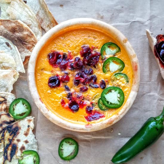 Smoked Cheddar and Cranberry Dip - Recipe photo by beetsandberries