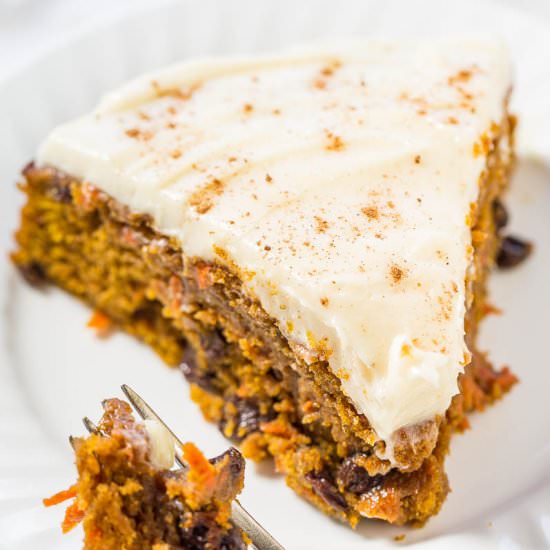 The Best Pumpkin Carrot Cake - Recipe photo by Averie
