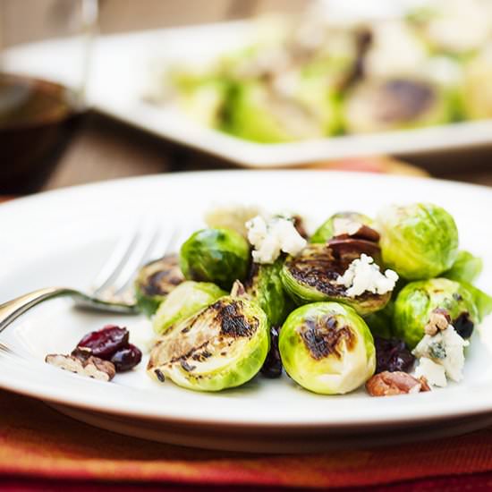 Blue Cheese & Brussels Sprout Salad - Recipe photo by justalittlebitofbacon