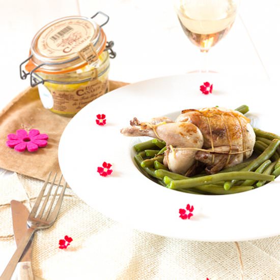 Quail Stuffed with Foie Gras - Recipe photo by frenchgirlcuisine