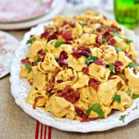 Tortellini with Pumpkin Cream Sauce - Recipe photo by marla meridith