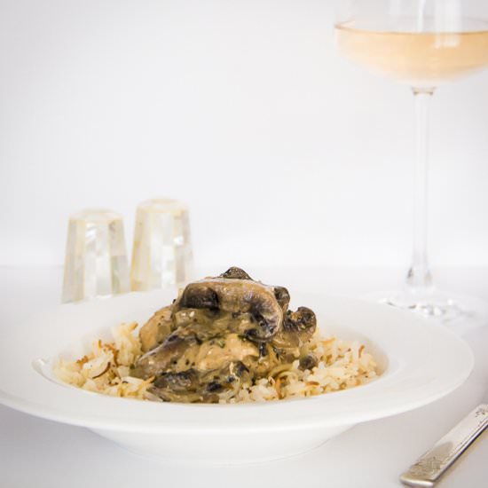 Dijon Chicken with Mushrooms - Recipe photo by thehealthycook