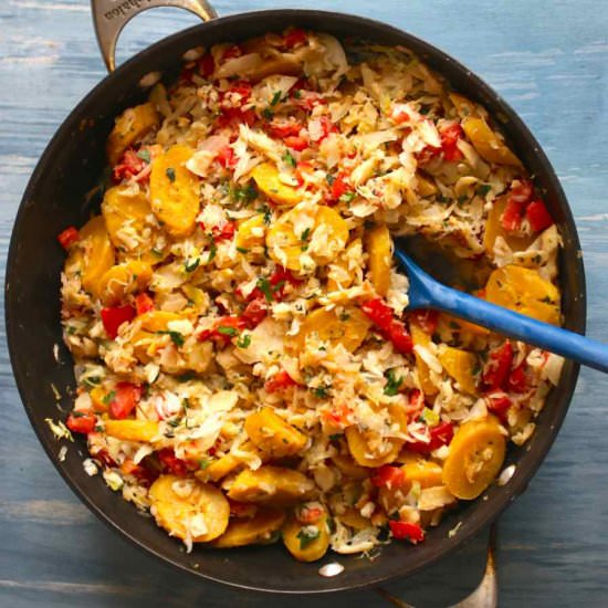 Green Fig & Saltfish - Recipe photo by 196flavors