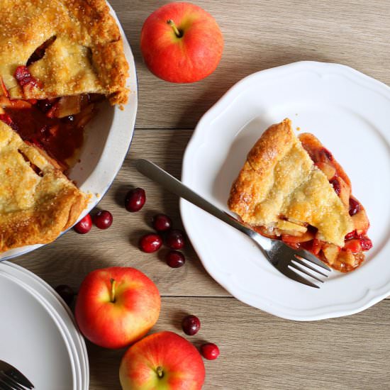 Cranberry Apple Pie - Recipe photo by busybakerblog