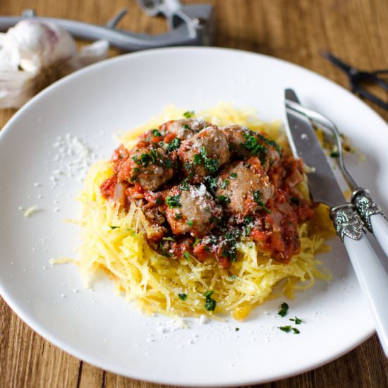Spaghetti Squash and Sausage - Recipe photo by VoyageGourmand