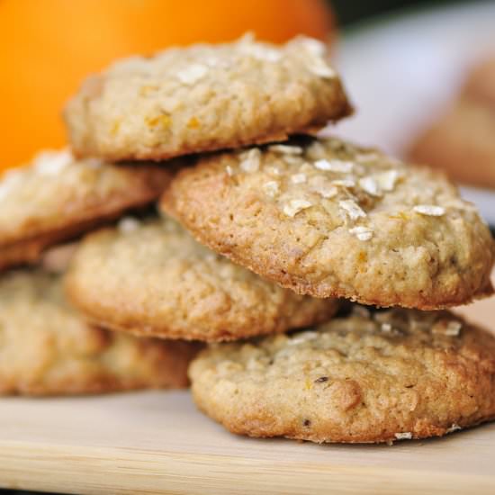 Walnut Honey and Oat Cookies - Recipe photo by thevegetarianginger