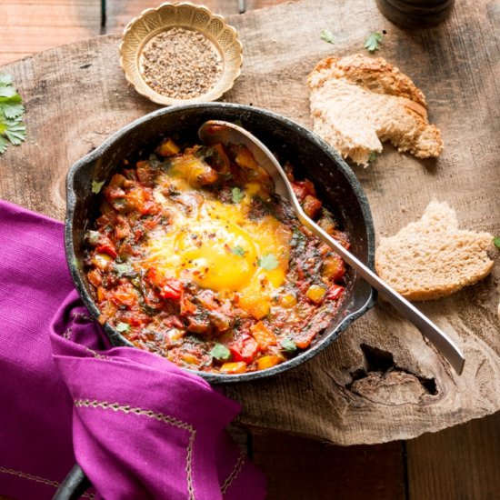 Spinach Shakshuka - Recipe photo by currytrail