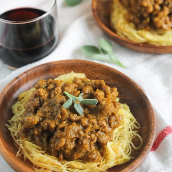 Pumpkin Bolognese - Recipe photo by strictlydelicious