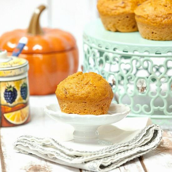 Healthy Pumpkin Cranberry Muffins - Recipe photo by Food Done Light