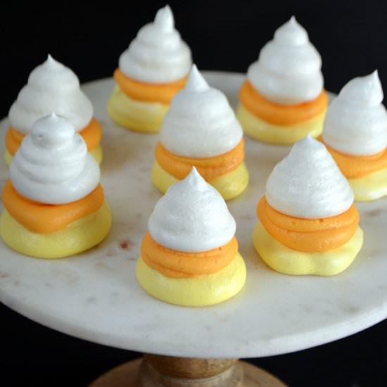Vegan Candy Corn Meringues - Recipe photo by AvocadosandAles