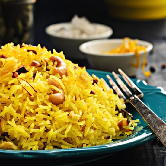 Zarda Pulao/Pilaf - Recipe photo by cubesnjuliennes