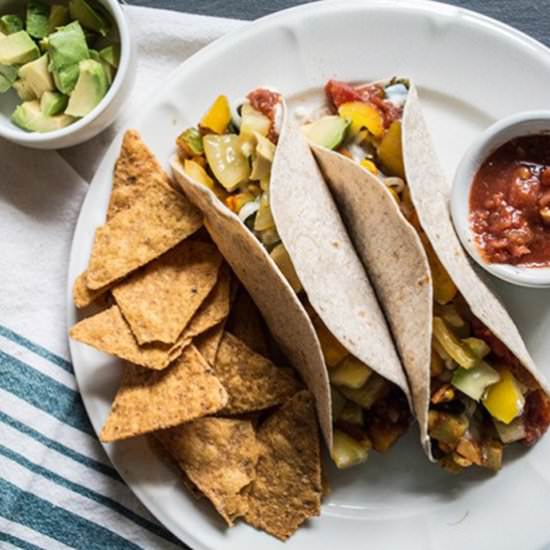Zucchini and Black Bean Veggie Tacos - Recipe photo by lemonsandbasil