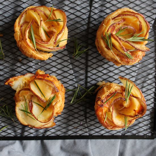 Potato Cheese Rose Tarts - Recipe photo by Simply beautiful eating