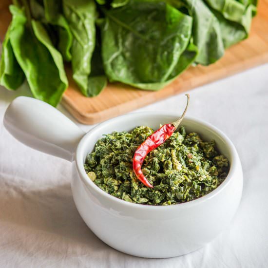 Spinach and Egg Stir Fry - Recipe photo by Palaharam