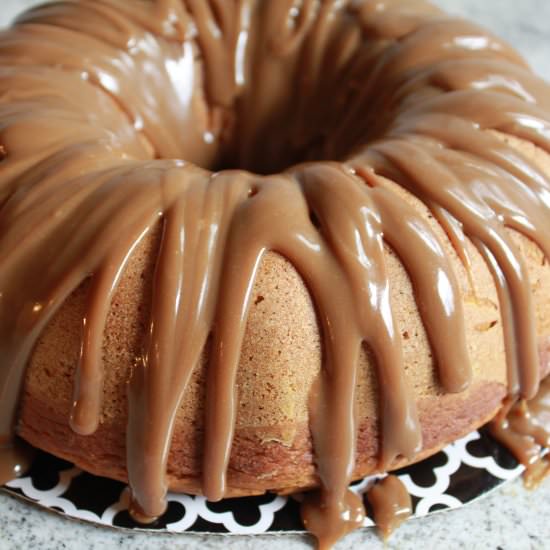 Pumpkin Bundt Cake with Caramel - Recipe photo by My Biscuits are Burning