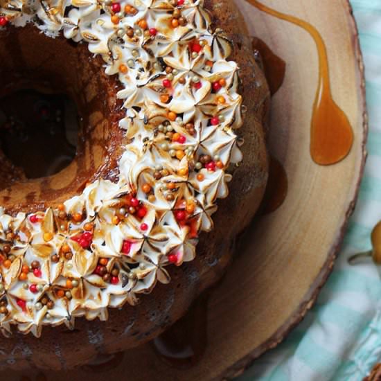 Spiced Marshmallow Pumpkin Cake - Recipe photo by Handmade Charlotte