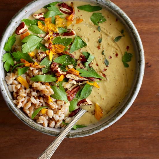 Creamy Vegan Zucchini Soup - Recipe photo by Petit World Citizen
