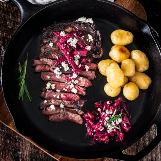 Grilled Steak with Beets - Recipe photo by Oliviascuisine