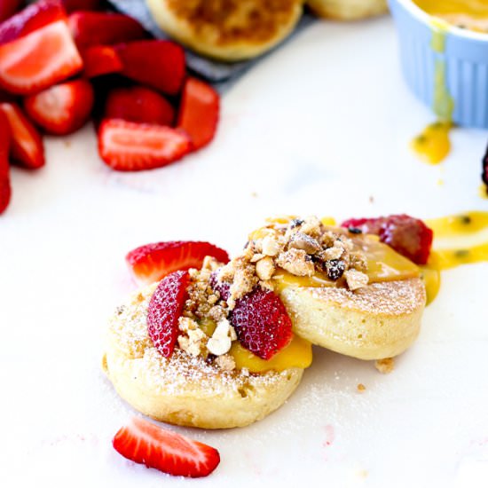 Crumpets with Passionfruit Curd - Recipe photo by thebrickkitchen