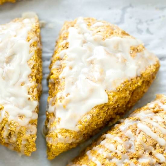 Coffee Shop Pumpkin Spice Scones - Recipe photo by WholeAndHeavenlyOven