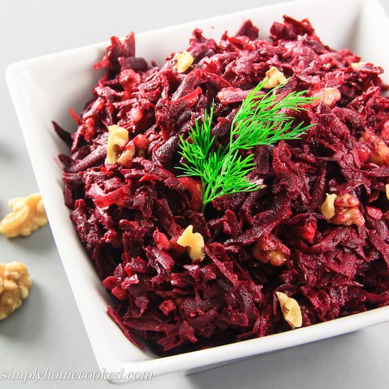 Beet and Walnut Salad - Recipe photo by simplyhomecooked