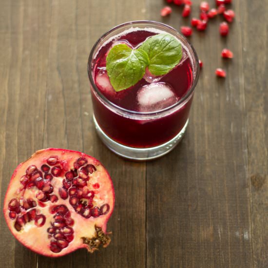 Maple Syrup Pomegranate Cocktail - Recipe photo by thegirlonbloor