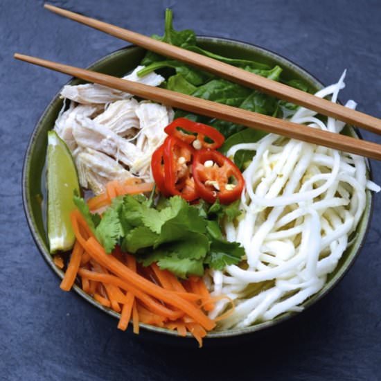 Spicy Asian Chicken Soup - Recipe photo by Every Last Bite