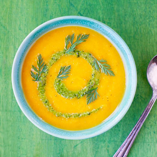 Roasted Carrot and Red Lentil Soup - Recipe photo by calizona