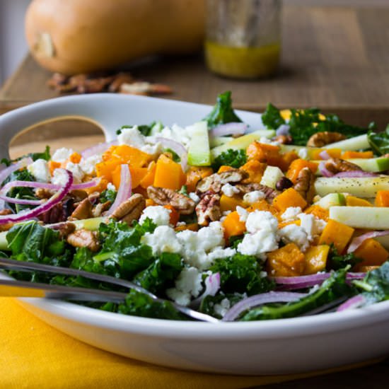 Kale and Butternut Squash Salad - Recipe photo by littlebroken