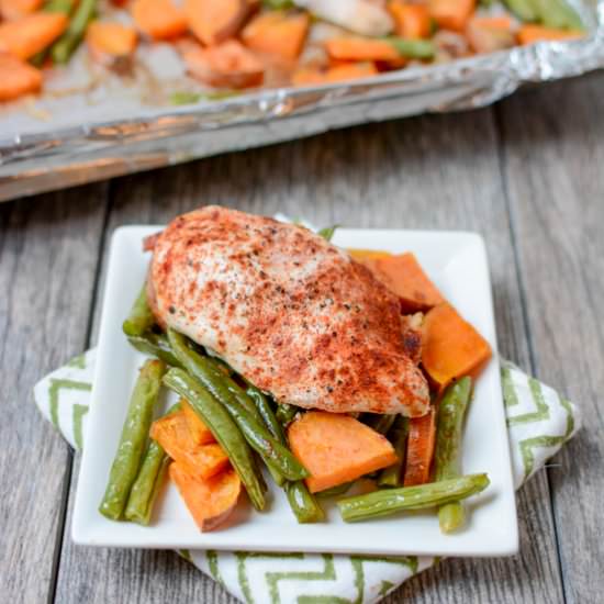One Pan Roasted Chicken and Vegetables - Recipe photo by TheLeanGreenBean