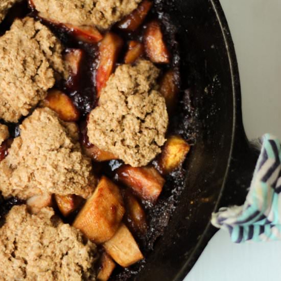 Fall Skillet Biscuit Cobbler - Recipe photo by practical-stewardship