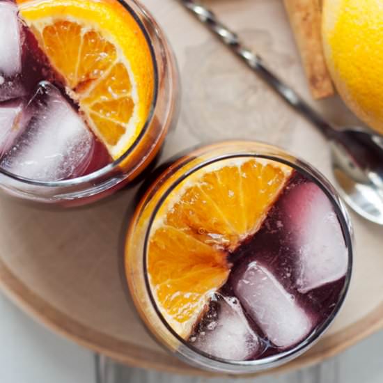 Orange Red Wine Spritzer - Recipe photo by honeyandbirch