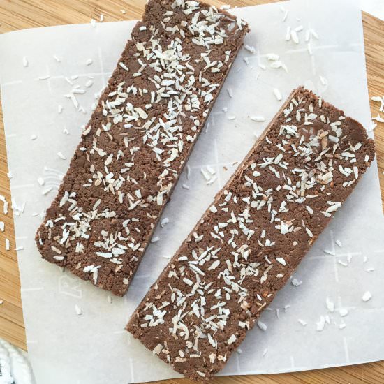 German Chocolate Protein Bars - Recipe photo by Petite Canteen