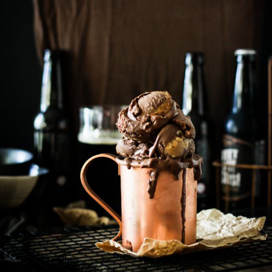 Dark Chocolate PB Porter Ice Cream - Recipe photo by ifthespoonfits