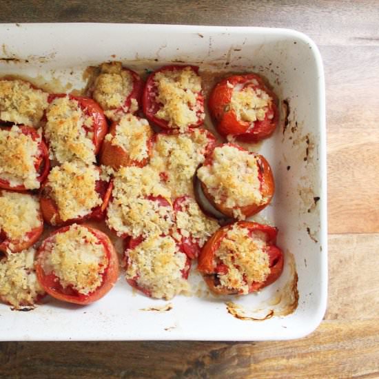 Baked Tomatoes with Parmesan - Recipe photo by FunnyLoveLindsay