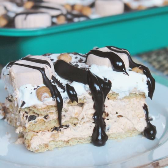 Pumpkin S’mores Dessert Lasagna - Recipe photo by TheSpiffyCookie
