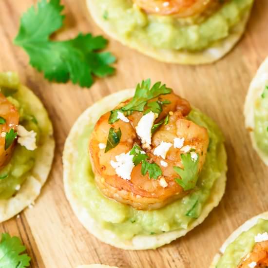 Spicy Guacamole Shrimp Bites - Recipe photo by wellplated