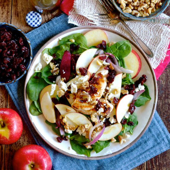 Spinach Salad with Apples - Recipe photo by Ciao Chow Bambina