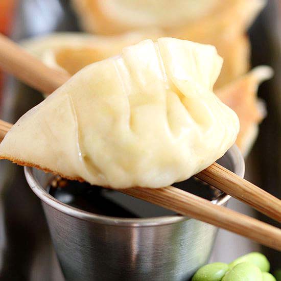 Edamame Gyoza (Japanese Dumplings) - Recipe photo by veggiecravings