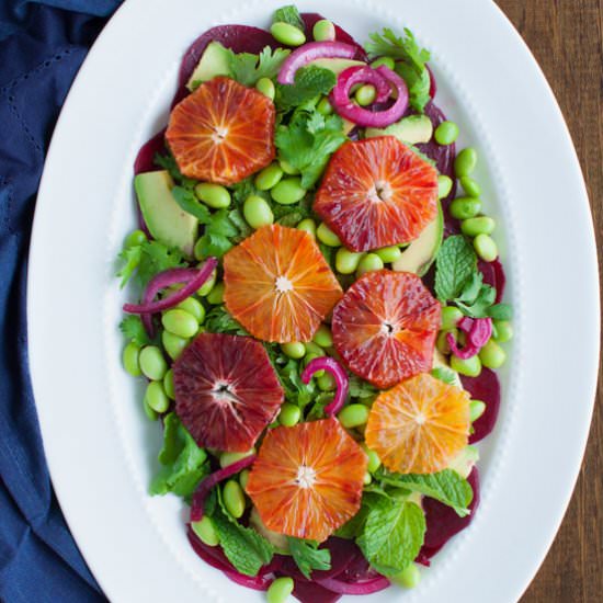 Beet and Blood Orange Salad - Recipe photo by tamingofthespoon