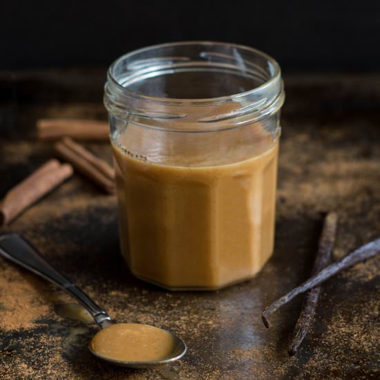 Cajeta Caramel Sauce with Bourbon - Recipe photo by My Three Seasons